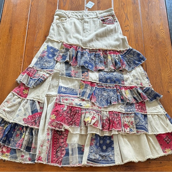 🆕 Free People Harvest Moon Maxi in Americana Combo - Picture 16 of 16